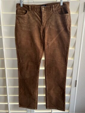 Petite SZ 10 Chaps Brown Corduroy Women's Pants